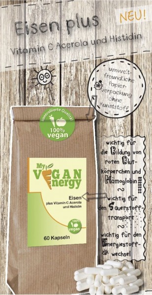 "My-vegan-Energy" Eisen PLUS VitC & Histidin
